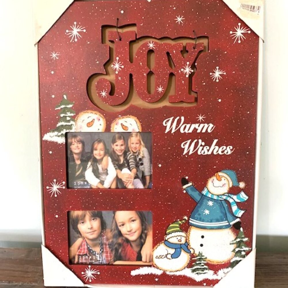 Festive Holiday JOY Photo Frame